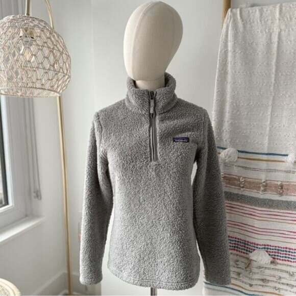 Patagonia Los Gatos Grey Fleece 1/4 Zip Pullover Sweater Women’s Size XS - Picture 1 of 10
